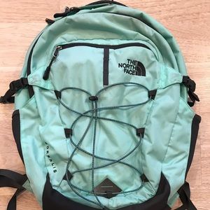 North face Borealis backpack. Mint/blue color